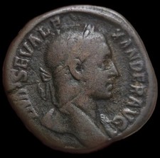 Sesterce Alexandre Sévère VIRTVS AVGVSTI Ric.627 b Rome