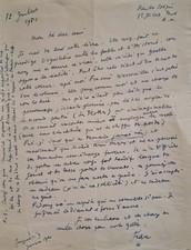 COCTEAU (Jean). Lettre