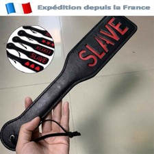 Noir Et Rouge En Cuir PU Fouet Flogger Poignée Knout Flirt Esclave Fétichisme SM