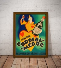 Affiche-Poster alcool  Liqueur Cordial Medoc
