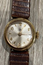 Montre bracelet femme mécanique LIP T 176 Plaqué Or ancienne OSCILLE À RÉVISER