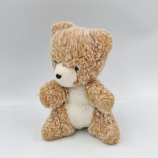 Peluche ours beige blanc