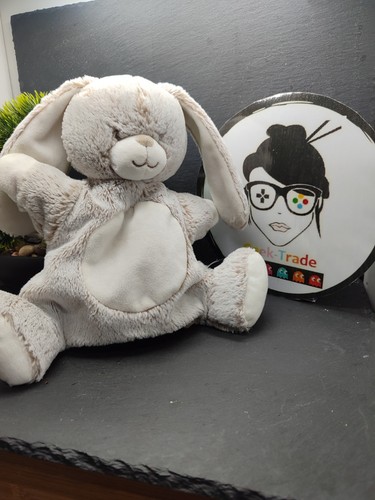 Doudou marionnette lapin blanc