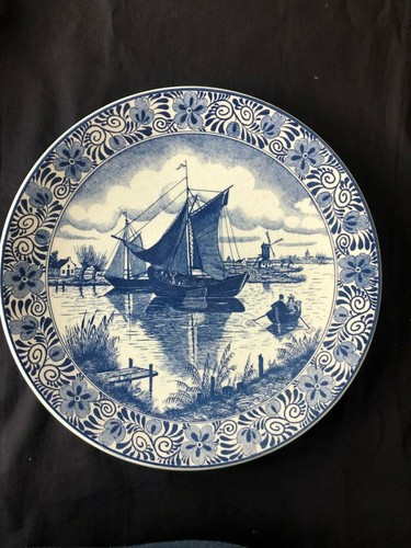 Assiette murale antique delft - assiette,