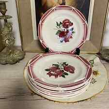 8 anciennes assiettes à dessert DIGOIN CIBON