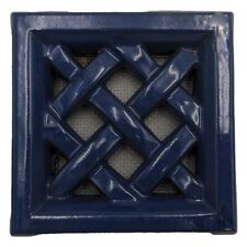 Grille d'aération Claustra terre cuite - 12x12 cm (Emaillée Bleu)