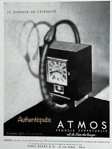 Publicite atmos pendule - publicite,