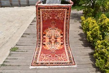 Tapis rouge turc vintage 2x5