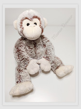 Peluche/Doudou Singe Beige Marron Blanc Chiné Yeux Noirs 30cm Bout'chou Monoprix