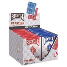 12 Paquets Bicycle Prestige 100% Plastique Cartes De Poker Jumbo NEUVES
