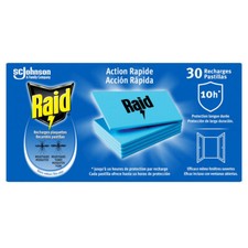 RAID X30 Recharges Plaquettes Anti-Moustiques & Tigres pour Diffuseur Electrique