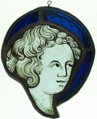 Vitrail tête une femme - vitrail,