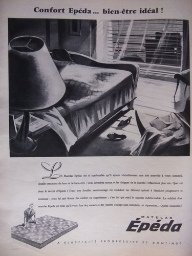 Publicité 1957 matelas - publicitÉ,