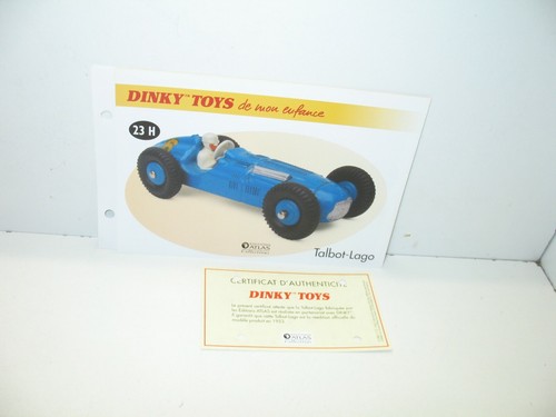 Fiche certif dinky toys - 1, +