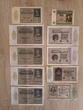 Lot De 10 billets Mark ( Weimar Republique) Allemagne 1922-1923  