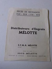 catalogue pieces detachées : distributeurs engrais MELOTTE E5A E6A E7A E8A