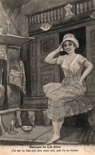 CPA Devant le Lit Clos. "J'ai fait un bien joli rêve cette nuit..." - Ed. Sorel