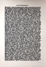 Cozette de Charmoy sérigraphie signée art abstrait lettrisme Battlefieldlist art