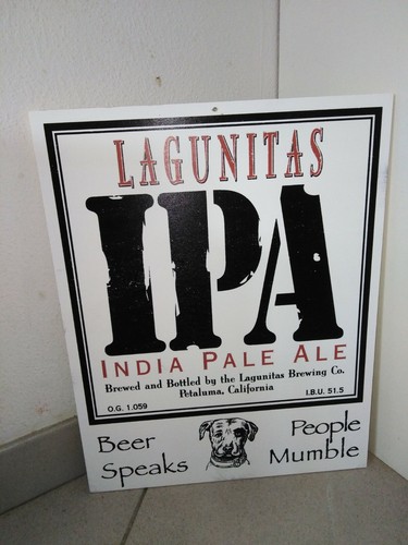 Ardoise bière lagunitas - , chien