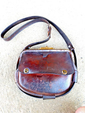 ANCIENNE SACOCHE CUIR - OUTIL DE CONTROLEUR RECEVEUR COMMERCANT -