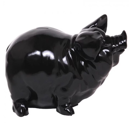 Statue cochon tirelire résine