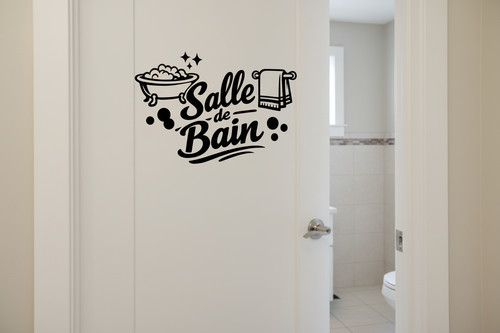 Sticker porte salle de - sticker,
