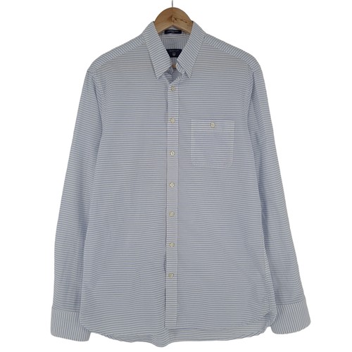 Chemise gant homme rayée bleu - gant,