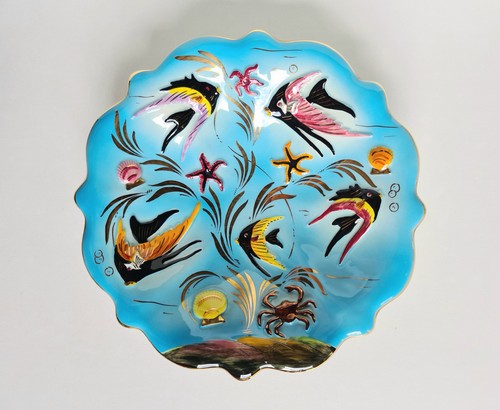 Plat décoratif faïence - , de