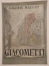 Giacometti Rue de Paris vers 1950 Affiche Originale Exposition Abstrait	