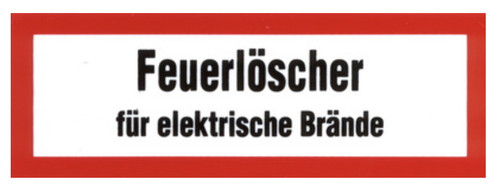 Extincteur zusatzschild pour - zusatzschild,