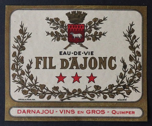 Ancienne étiquette eau vie - ancienne, eau-de-vie