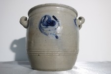 Vintage BETSCHDORF GRES AU SEL - BLEU COBALT - VIEUX POT A SAINDOUX AUTHENTIQUE