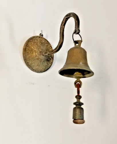 Cloche murale métal - , bronze