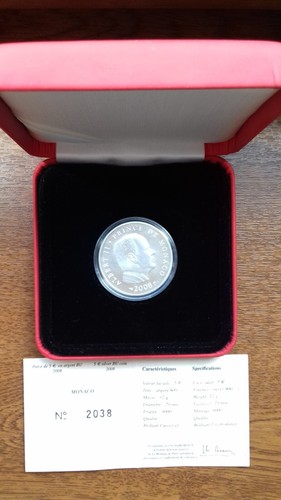 Monaco argent bu - 5€, 2008