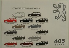 Brochure 1 feuille PEUGEOT 405