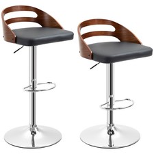 HOMCOM Lot de 2 tabouret de