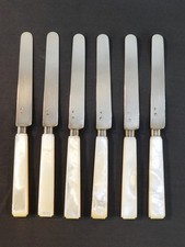 6 Couteaux a dessert lame en
