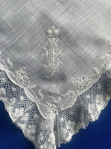 Ancien mouchoir mariage - ancien,