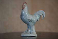 Coq en céramique blanche 