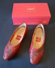 escarpins en cuir tressé rouge Hashley pour pieds sensibles pointure 39