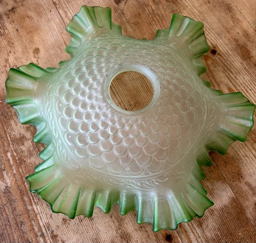 Ancien abat jour - ancien, verre