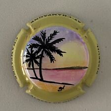 1 Capsule de champagne Peinte à La Main ALBERT DE MILLY, PALMIER