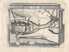 Gravure XVIIIe  , CALAIS  plan