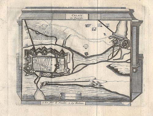 Gravure xviiie calais plan - ,