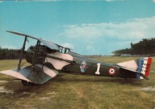 Carte postale ancienne 10x15cm AVION AVIATION PLANE FRANCE SPAD VII 1918
