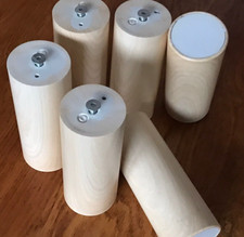 LOT 6 PIEDS à Vis VISSER en plastique MEUBLE SOMMIER LIT MOBILIER couleur bois