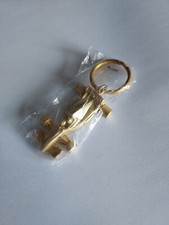 Porte Clef Voiture De Course En Métal Doré