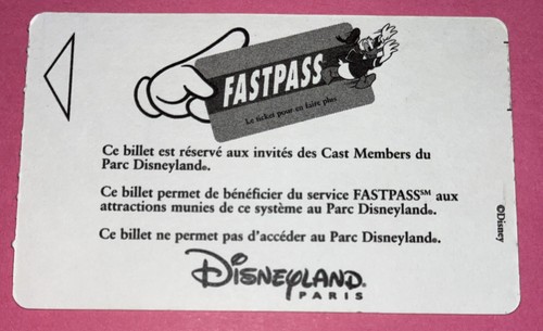 Carte fastpass disneyland - carte,