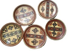 Assiette Marocaine En Terre Cuite Lot Potterie à Motif Ancienne Maroc 