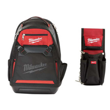 MILWAUKEE 10 In. Jobsite Backpack with 7-Pocket Compact Utility Pouch